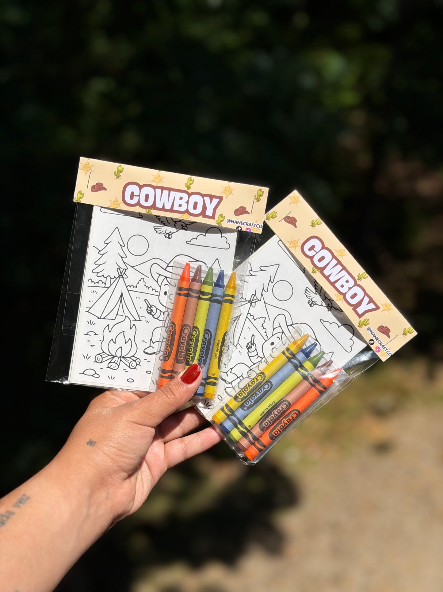 Cowboy coloring sticker sheets