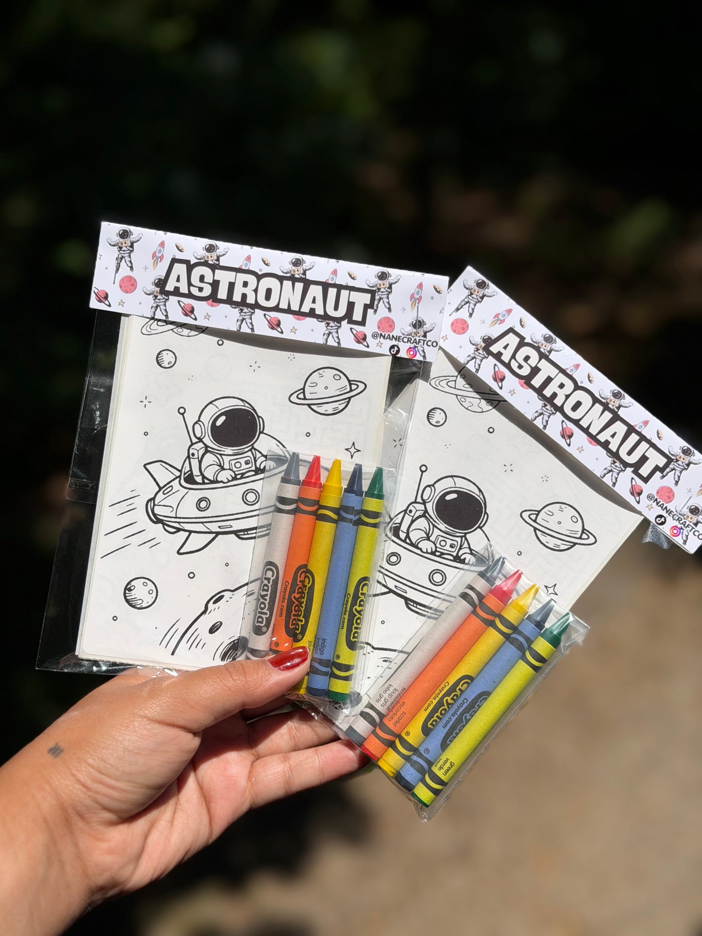 Astronaut coloring sticker sheets