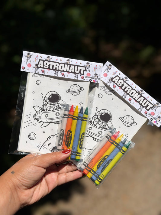 Astronaut coloring sticker sheets