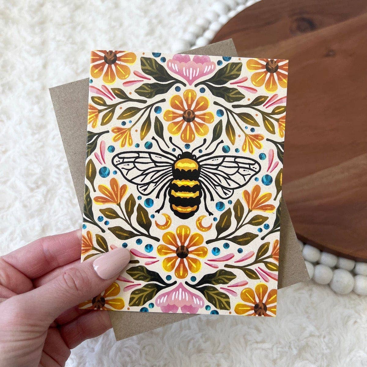 Bee & Floral Card