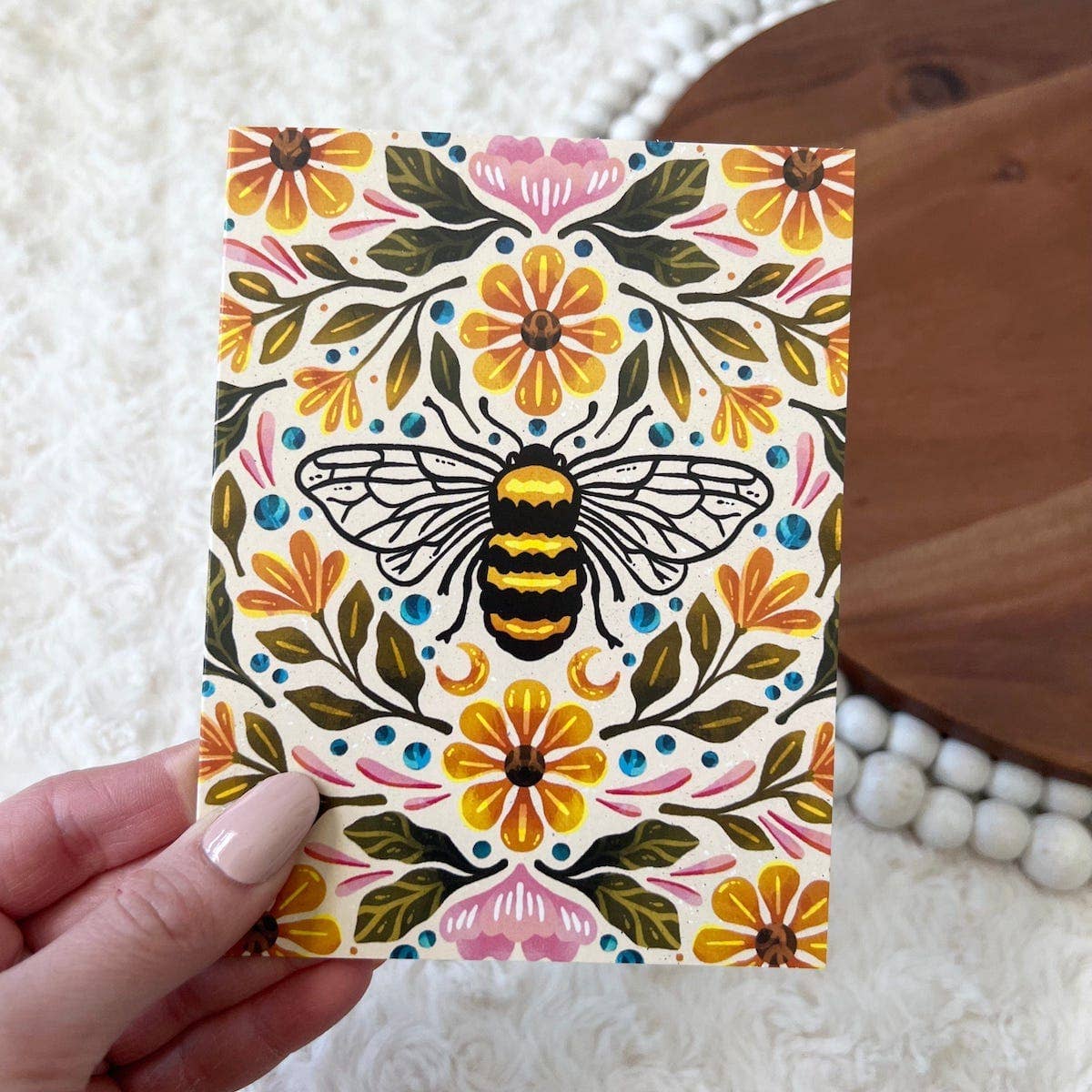 Bee & Floral Card